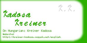 kadosa kreiner business card
